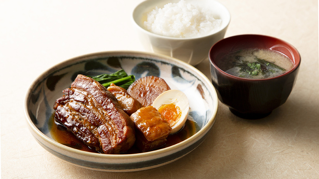 豚の角煮定食